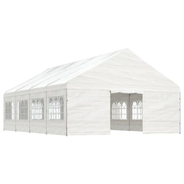 vidaXL Gazebo with Roof White 29.3'x19.3'x12.3' Polyethylene