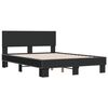 vidaXL Bed Frame Black Engineered wood, Metal Full Durable Bed Frame
