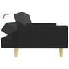 vidaXL Sofa Bed Black 100% polyester, foam, wood, plastic Large