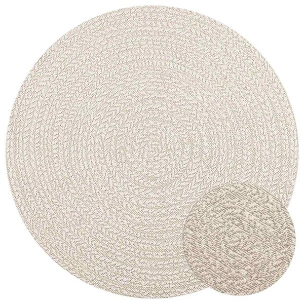 vidaXL Rug Cream Polypropylene &Oslash; 47.2 in UV-resistant materials Rug