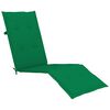 vidaXL Patio Deck Chair Natural wood with green cushion Solid acacia wood