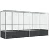 vidaXL Aviary with Extension Silver 164.8"x42.1"x83.5" Steel