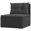vidaXL Garden Lounge Set Black PE rattan Medium Modular