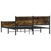 vidaXL Bed Frame Smoked Oak Steel Super King Bed Frame Rectangular