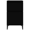vidaXL Bedside Cabinet Black Engineered wood Bedside Cabinet Rectangle