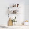 vidaXL Wall Shelf Silver Stainless Steel 19.7 x 9.3 in Wall Mounting