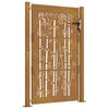 vidaXL Garden Gate 39.4x49.2" Corten Steel Bamboo Design
