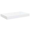 vidaXL Wall Shelf Set of 2 High gloss white Honeycomb MDF, metal frame