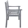 vidaXL Bench Grey Solid eucalyptus wood Medium Durable Bench