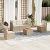 vidaXL Garden Sofa Set Beige, Cream White