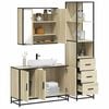vidaXL Bathroom Furniture Set Sonoma Oak Engineered Wood, Metal Large
