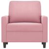 vidaXL Sofa Chair Pink Velvet Single Decorative Inlays Sofa Chair