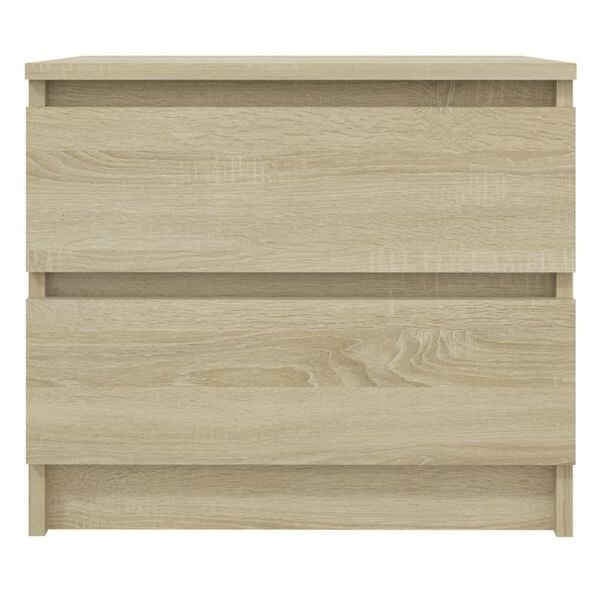 vidaXL Bed Cabinet Sonoma oak Engineered wood Medium Bed Cabinet