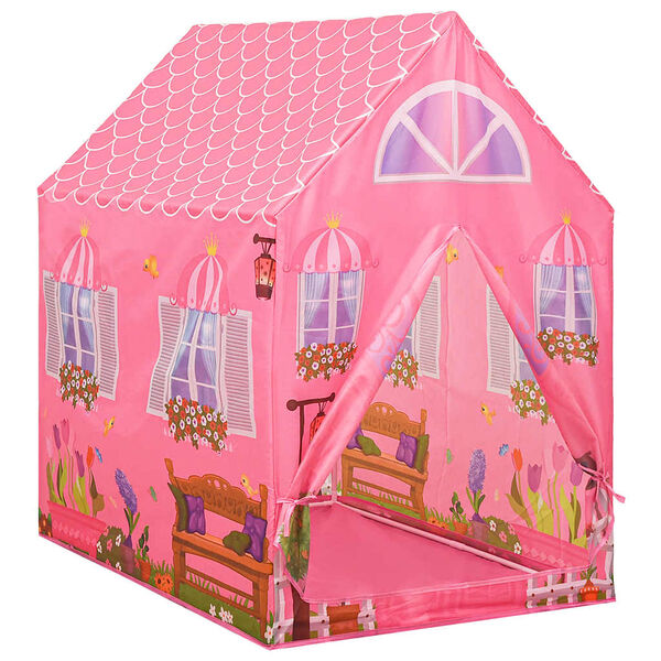 vidaXL Play Tent Pink 170T polyester, PVC, PE Medium Foldable