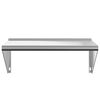 vidaXL Wall Shelf Silver Stainless Steel 29.5x17.7x12.2 in Wall Shelf
