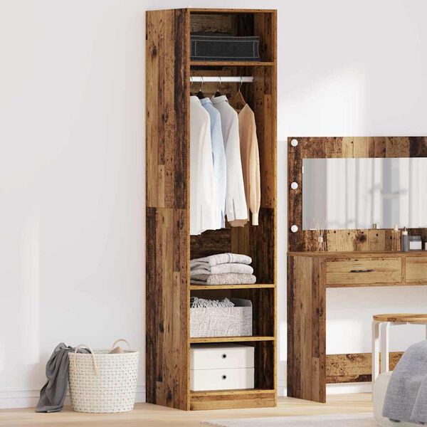 vidaXL Wardrobe with Storage Old wood Engineered Wood