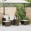 vidaXL 5 Piece Patio Sofa Set with Cushions Stackable Brown Poly Rattan