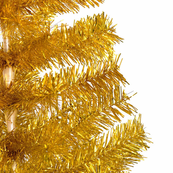 vidaXL Artificial Christmas Tree Gold PET 6.89 ft