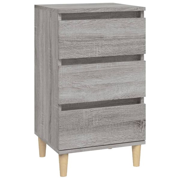 vidaXL Bedside Cabinet Grey sonoma Engineered wood Medium