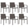 vidaXL Garden Dining Set Brown and Cream PE Rattan Large Modern
