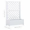 vidaXL Garden Planter White Polypropylene Large UV-resistant materials