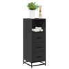 vidaXL Bathroom Cabinet Black Engineered wood, metal 39.4 in