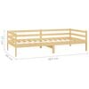 vidaXL Day Bed Natural Pine Solid Pinewood Single