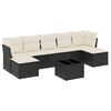 vidaXL Garden Sofa Set Black PE rattan Modular Garden Sofa Set Square