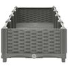 vidaXL Raised Bed Light Gray Polypropylene Large Decorative Inlays