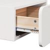 vidaXL Bedside Table White 15.35 x 13.39 x 6.50 in Solid pine wood
