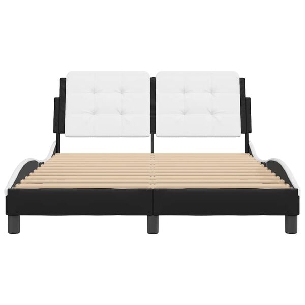 vidaXL Bed Frame Black and White