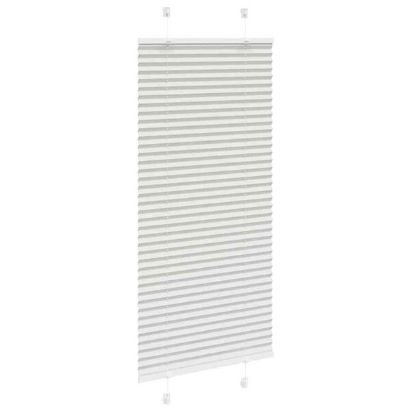 vidaXL Pleated Blind Light grey Polyester 21.7 x 43.3 in