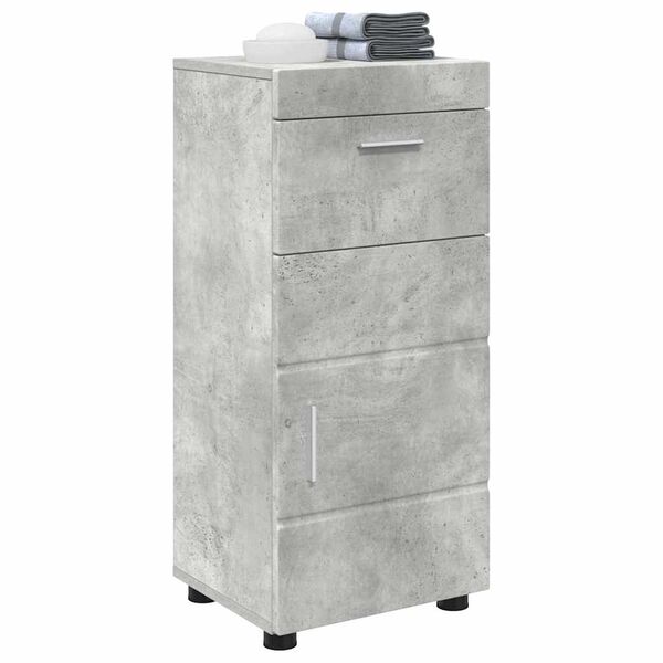 vidaXL Bathroom Cabinet Set with Drawer TULUM Concrete Grey