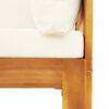 vidaXL Patio Sofa Set Cream white cushions, natural acacia wood