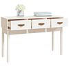 vidaXL Console Table White Solid Pine Wood Medium Console Table