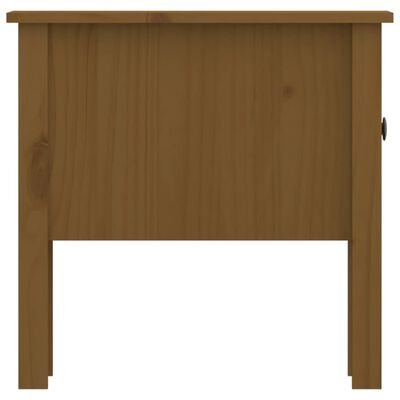 vidaXL Side Table Honey Brown 19.7"x19.7"x19.3" Solid Wood Pine