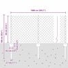 vidaXL Fence with Post Silver 1.97 x 32.81 ft Steel