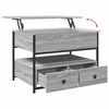 vidaXL Coffee Table Gray Sonoma 27.6"x19.7"x19.7" Engineered Wood and Metal