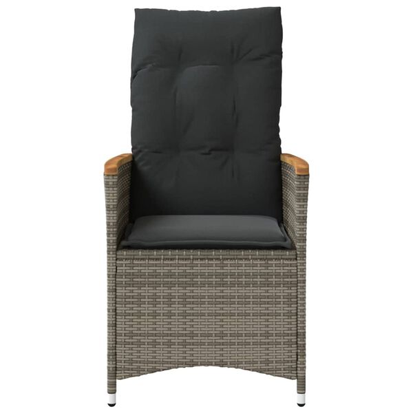 vidaXL Reclining Garden Chair Set of 2 Grey