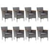 vidaXL Dining Set Grey, Darker grey