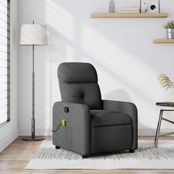 vidaXL Massage Recliner Chair Dark gray