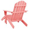 vidaXL Garden Chair Pink Solid fir wood Standard Detachable