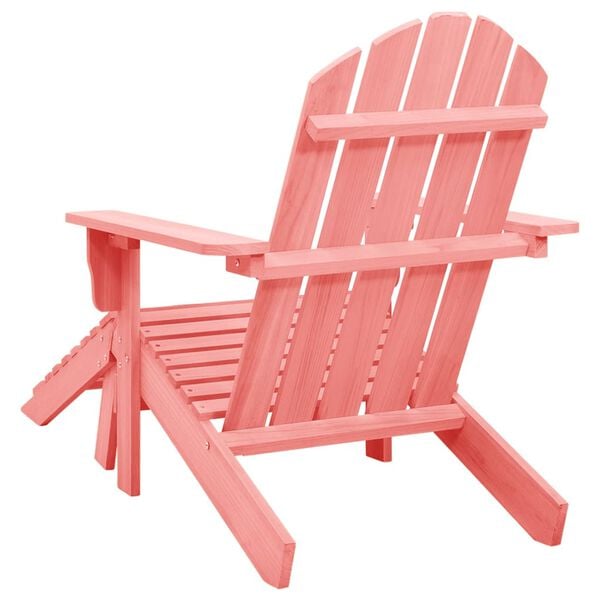 vidaXL Garden Chair Pink Solid fir wood Standard Detachable