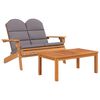 vidaXL Garden Lounge Set Dark grey Solid Acacia wood, 100% polyester