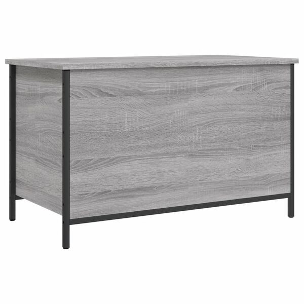 vidaXL Storage Bench Grey Sonoma Engineered wood, Metal Medium