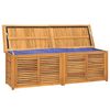 vidaXL Garden Storage Box Warm Teak Solid teak wood, water-resistant PE bag