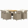 vidaXL Garden Dining Set Beige