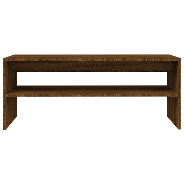 vidaXL Coffee Table Brown Oak Engineered Wood 39.4x15.7x15.7 in