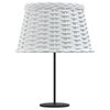 vidaXL Lamp Shade White Wicker, Iron Medium Decorative Inlays