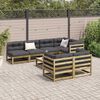 vidaXL Garden Sofa Set Natural Treated Pine Wood Large Modular